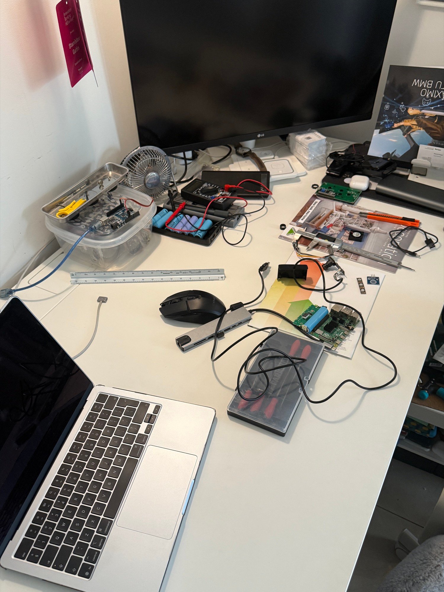 VisionBox build in progress at the hackathon